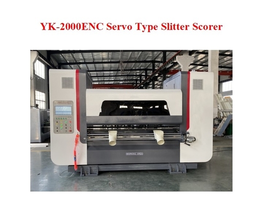 YK-2000 ENC Hız 250m/min Servo Tipi Slitter Scorer For Corrugated Cardboard Production Line
