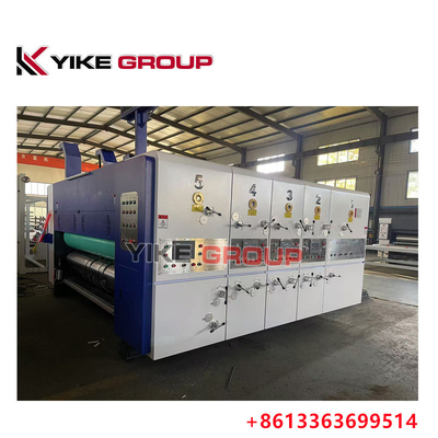 Max Baskı Boyutu 1450X2500 Otomatik Kurşun Kenar Flexo 3 Renkli Slotter Diecutter Makinesi